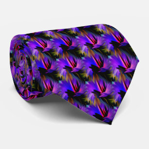 Abstract Blue And Purple Design Tie
