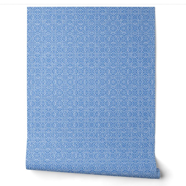 abstract blue and white pattern wallpaper (Unrolling)