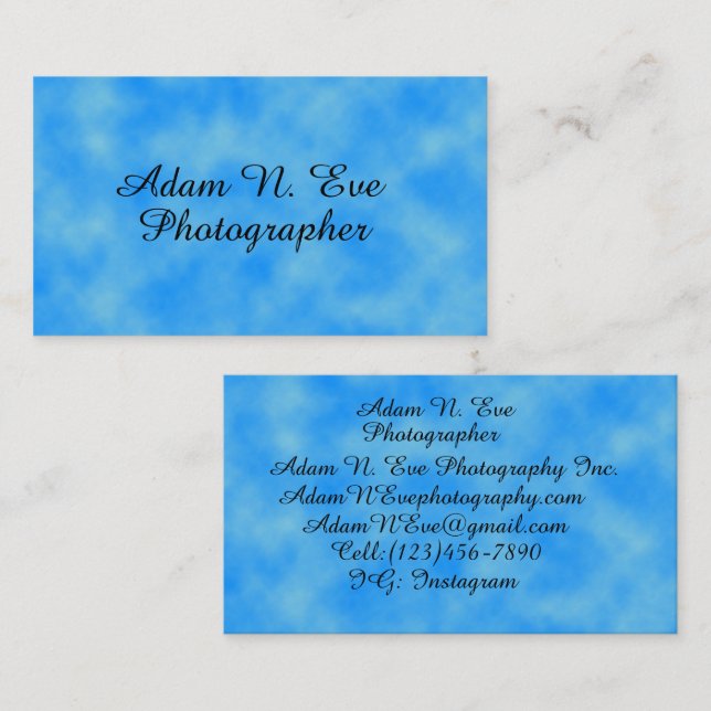 Abstract Blue Background Customisable Business Card (Front/Back)