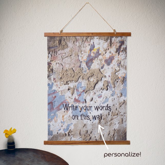 Abstract blue & beige (cracked wall) hanging tapestry (Creator Uploaded)