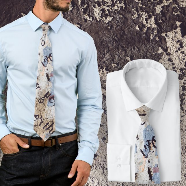 Abstract blue & beige tie (Creator Uploaded)