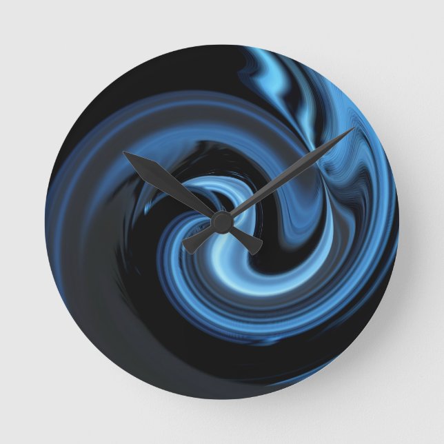 Abstract Blue Bird *personalise* Round Clock (Front)