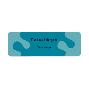 Abstract blue bookplate