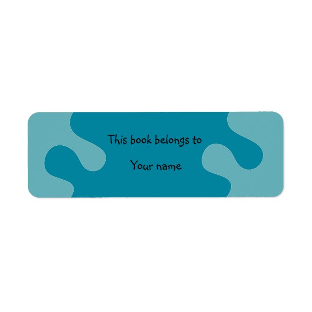 Abstract blue bookplate (Front)