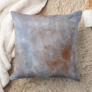 Abstract Blue Brown Grunge Cushion