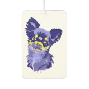 Abstract Blue Chihuahua Air Freshener