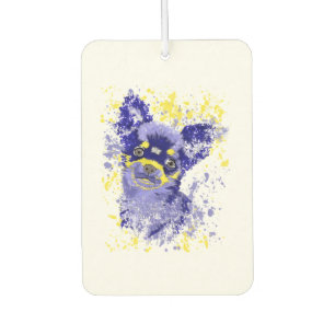 Abstract Blue Chihuahua Air Freshener