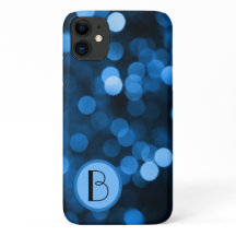 Abstract Blue Circles with Initial