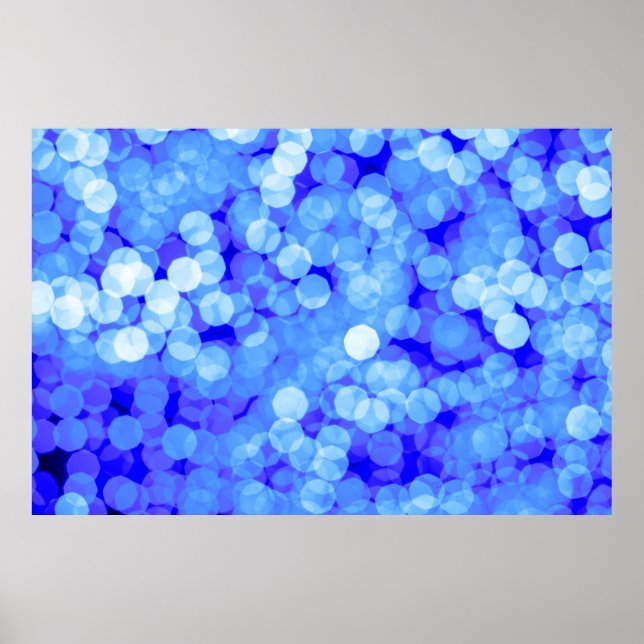 Abstract blue colors light bokeh. Classic blue bac Poster (Front)