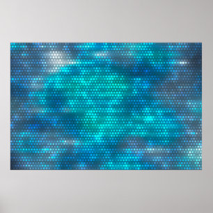 Abstract blue creative background poster