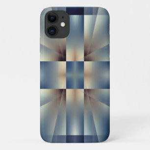 Abstract blue cross pattern iPhone 11 case