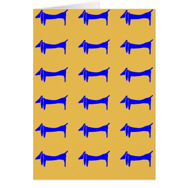 Abstract Blue Dachshund (Front)