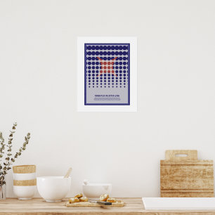 abstract blue dots geometric bauhaus posterart poster