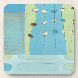 Abstract Blue Egg Parade Coaster
