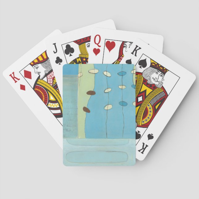 Abstract Blue Egg Parade Playing Cards (Back)