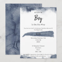 Abstract Blue Elements Sweet Baby Boy Baby Shower
