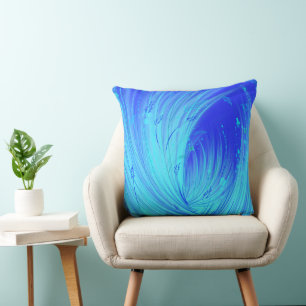 Abstract Blue Enchanted Garden  Cushion