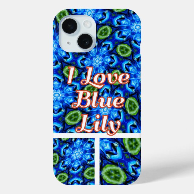 Abstract Blue Floral Pattern Case-Mate iPhone Case (Back)