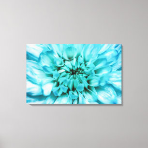 Abstract Blue Flower Canvas