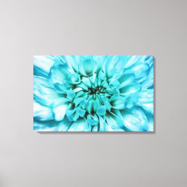 Abstract Blue Flower Canvas Print (Front)