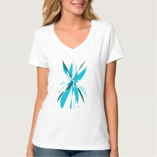Abstract Blue flower T-Shirt