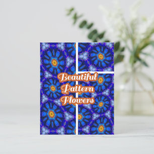 Abstract Blue Flowers Pattern