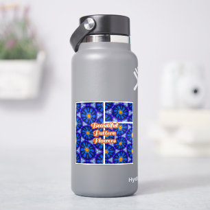 Abstract Blue Flowers Pattern