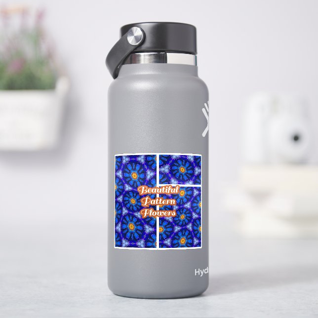 Abstract Blue Flowers Pattern (HydroFlask)