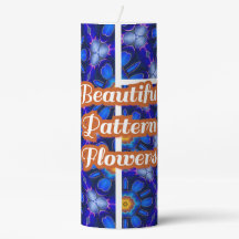 Abstract Blue Flowers Pattern