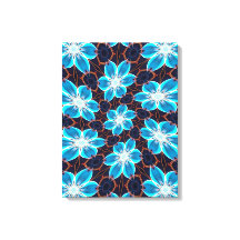 Abstract Blue Flowers Pattern