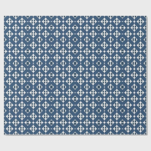 Abstract Blue Geometric Shapes Wrapping Paper
