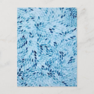 ​Abstract Blue Glass Mosaic Postcard