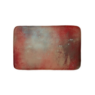 Abstract Blue Gold Red Contemporary Art Bath Mat