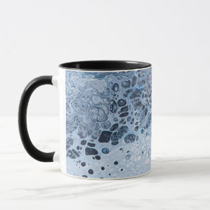 Abstract Blue & Gray Ocean Drift Mug