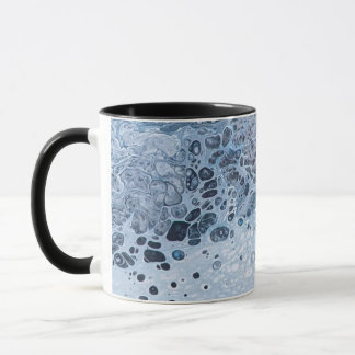 Abstract Blue & Gray Ocean Drift Mug