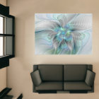 Abstract Blue Green Butterfly Fantasy Fractal Art