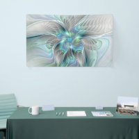 Abstract Blue Green Butterfly Fantasy Fractal Art