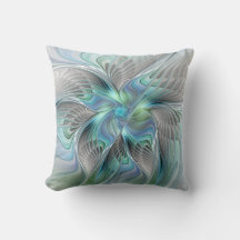 Abstract Blue Green Butterfly Fantasy Fractal Art
