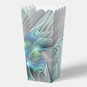 Abstract Blue Green Butterfly Fantasy Fractal Art Favour Box