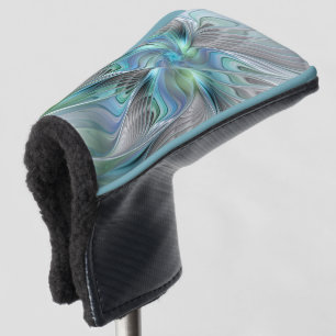 Abstract Blue Green Butterfly Fantasy Fractal Art Golf Head Cover