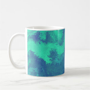 Abstract Blue Green Diffusion Coffee Mug