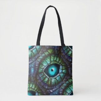 Abstract Blue Green Eye Tote Bag
