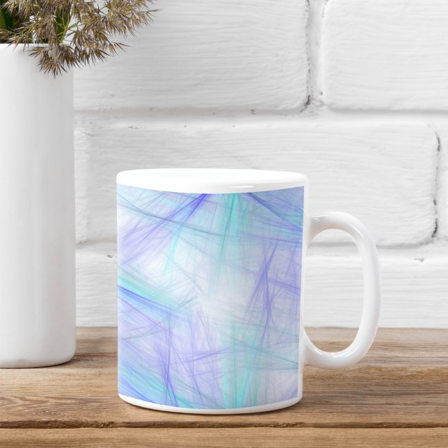 Abstract Blue Green Fractal Coffee Mug (Creator Uploaded)