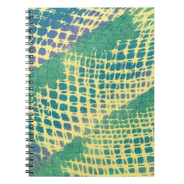 Abstract Blue Green Purple Pattern Notebooks (Front)