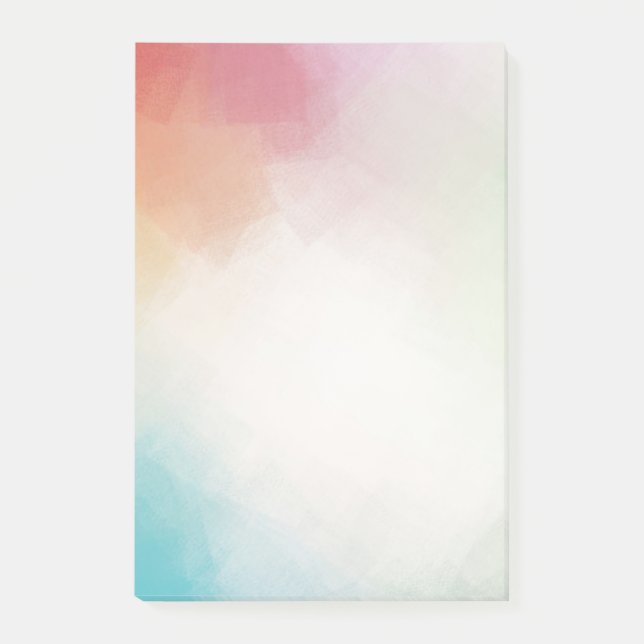 Abstract Blue Green Purple Pink Red Yellow Blank Post-it Notes (Front)