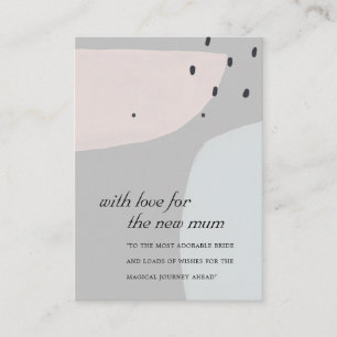 ABSTRACT BLUE GREY NEW MUM GIFT EARRING DISPLAY  PLACE CARD