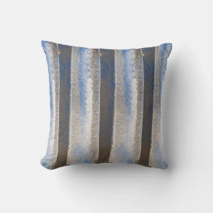 Abstract Blue Grey Tan Cream Modern Cushion