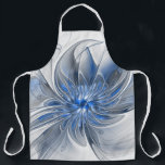Abstract Blue Grey Watercolor Fractal Art Flower Apron<br><div class="desc">A unique fantasy flower with shades of blue and grey,  abstract and elegant.
Design for your apron and more.</div>