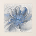 Abstract Blue Grey Watercolor Fractal Art Flower Scarf<br><div class="desc">Unique fantasy flower with shades of blue and grey,  abstract and elegant.
Design for your chiffon scarf and more.</div>