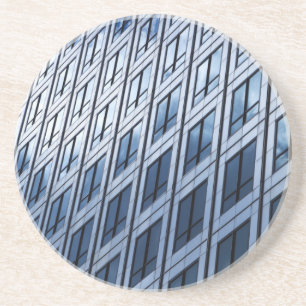 Abstract Blue Grey Windows Coaster